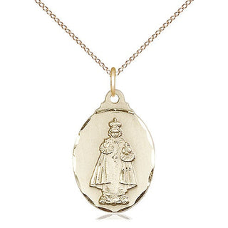14kt Gold Infant of Prague Medal