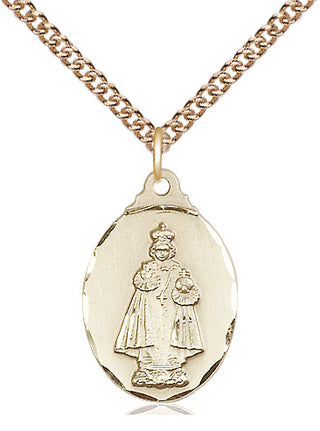 14kt Gold Infant of Prague Medal