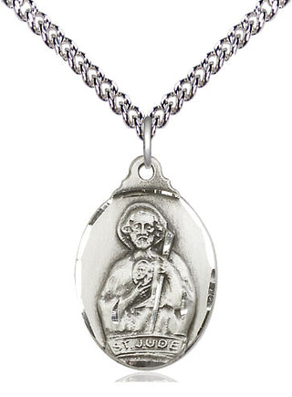 Sterling Silver Saint Jude Medal Religious Jewelry