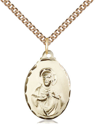 14kt Gold Filled Scapular Medal Religious Jewelry