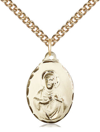 14kt Gold Filled Scapular Medal Religious Jewelry