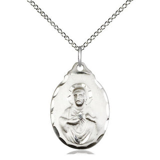 Sterling Silver Scapular Medal Religious Jewelry