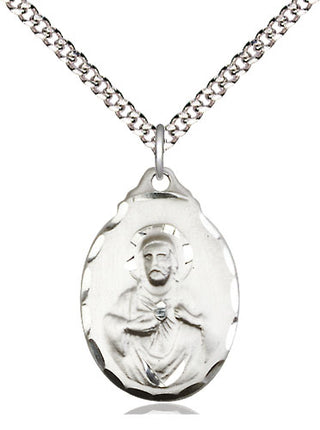 Sterling Silver Scapular Medal Religious Jewelry