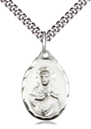 Sterling Silver Scapular Medal Religious Jewelry