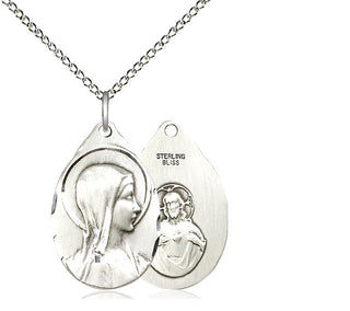 Sterling Silver Sorrowful Mother Medal Religious Jewelry