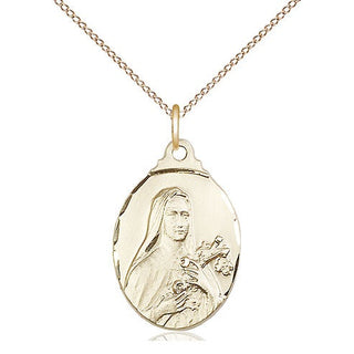 14kt Gold Saint Theresa Medal