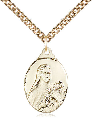14kt Gold Saint Theresa Medal