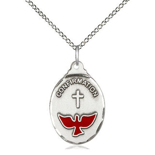 Sterling Silver Confirmation Medal Religious Jewelry