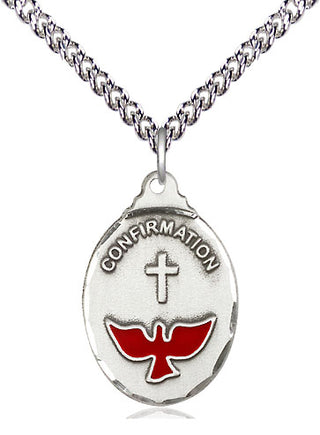 Sterling Silver Confirmation Medal Religious Jewelry