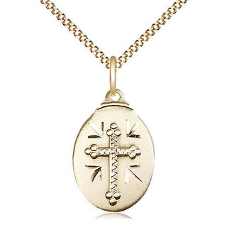14kt Gold Filled Cross Medal Religious Jewelry