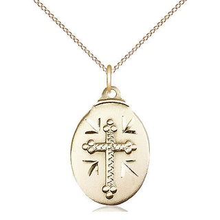 14kt Gold Filled Cross Medal Religious Jewelry