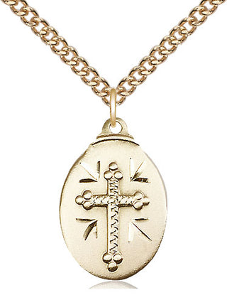 14kt Gold Filled Cross Medal Religious Jewelry
