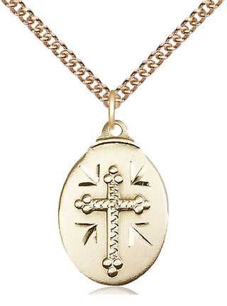 14kt Gold Cross Medal