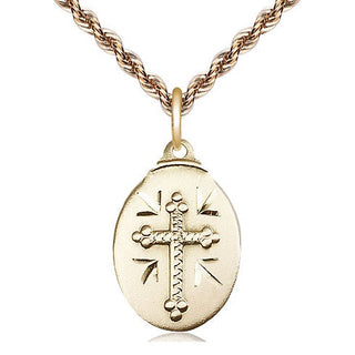 14kt Gold Cross Medal