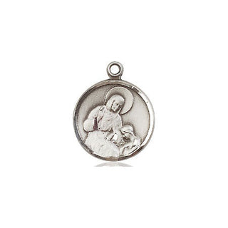 Sterling Silver Saint Ann Medal Religious and Catholic Jewelry Engraved Catholic Saint Jewelry