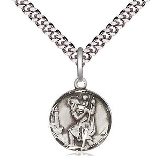 Pewter Saint Christopher Medal Religious and Catholic Jewelry Engraved Catholic Saint Jewelry