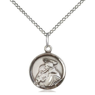 Sterling Silver Saint Anthony Medal Religious and Catholic Jewelry Engraved Catholic Saint Jewelry