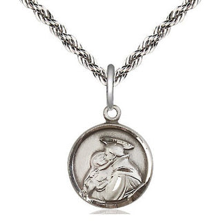 Sterling Silver Saint Anthony Medal Religious and Catholic Jewelry Engraved Catholic Saint Jewelry