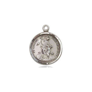 Pewter Guardian Angel Medal Engraved Catholic Saint Jewelry