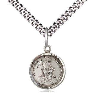 Pewter Guardian Angel Medal Religious and Catholic Jewelry Engraved Catholic Saint Jewelry