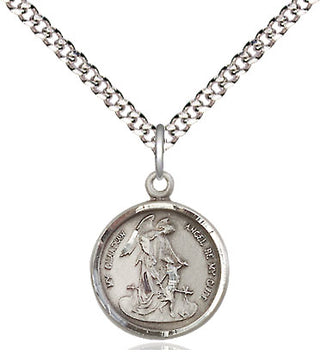 Sterling Silver Guardian Angel Medal Religious and Catholic Jewelry Engraved Catholic Saint Jewelry