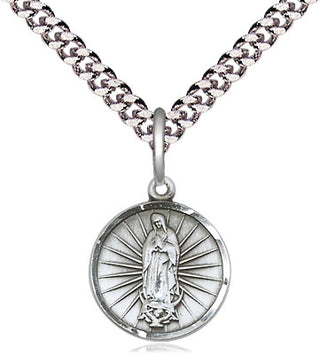 Pewter Our Lady of Guadalupe Medal Religious and Catholic Jewelry Engraved Catholic Saint Jewelry