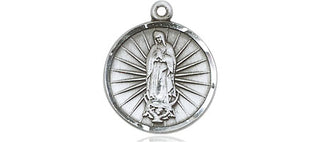 Pewter Our Lady of Guadalupe Medal Engraved Catholic Saint Jewelry