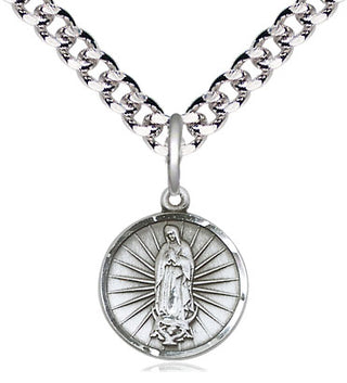 Pewter Our Lady of Guadalupe Medal Religious and Catholic Jewelry Engraved Catholic Saint Jewelry