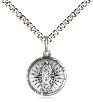 Pewter Our Lady of Guadalupe Medal Religious and Catholic Jewelry Engraved Catholic Saint Jewelry