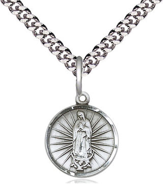 Pewter Our Lady of Guadalupe Medal Religious and Catholic Jewelry Engraved Catholic Saint Jewelry