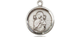 Pewter Our Lady of Perpetual Help Medal Engraved Catholic Saint Jewelry