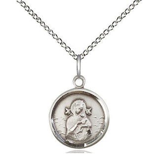 Sterling Silver Our Lady of Perpetual Help Medal Religious and Catholic Jewelry Engraved Catholic Saint Jewelry
