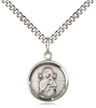 Sterling Silver Our Lady of Perpetual Help Medal Religious and Catholic Jewelry Engraved Catholic Saint Jewelry