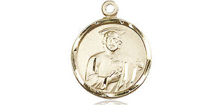 14kt Gold Saint Jude Medal Engraved Catholic Saint Jewelry