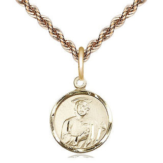 14kt Gold Saint Jude Medal Engraved Catholic Saint Jewelry