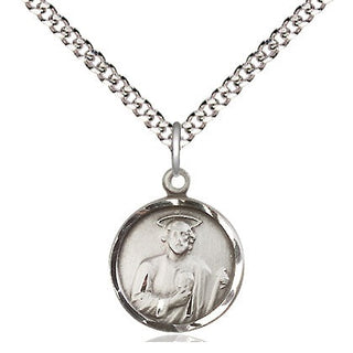 Sterling Silver Saint Jude Medal Religious and Catholic Jewelry Engraved Catholic Saint Jewelry