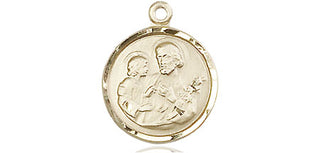 14kt Gold Filled Saint Joseph Medal Engraved Catholic Saint Jewelry