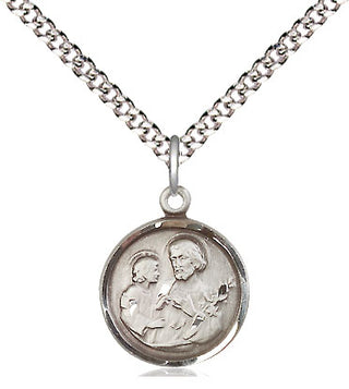 Pewter Saint Joseph Medal Religious and Catholic Jewelry Engraved Catholic Saint Jewelry