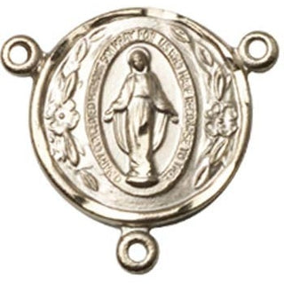 Gold Plate Miraculous Rosary Center Rosary Center