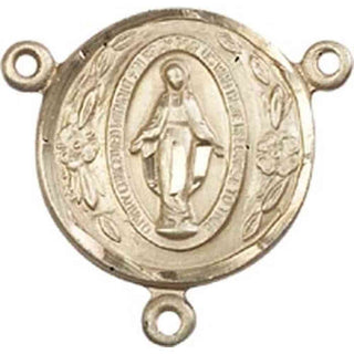 14kt Gold Filled Miraculous Rosary Center Rosary Center