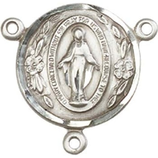 Sterling Silver Miraculous Rosary Center Rosary Center