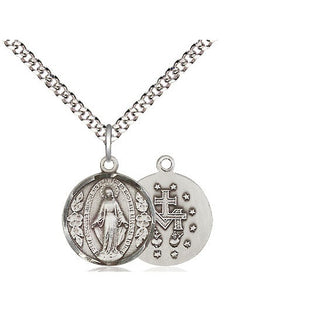 Sterling Silver Miraculous Medal Religious and Catholic Jewelry