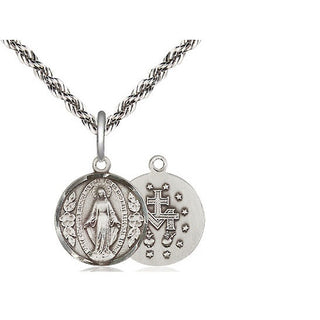 Sterling Silver Miraculous Medal Religious and Catholic Jewelry
