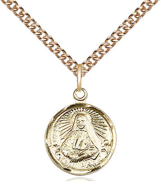 14kt Gold Filled Saint Cabrini Medal Religious and Catholic Jewelry Engraved Catholic Saint Jewelry