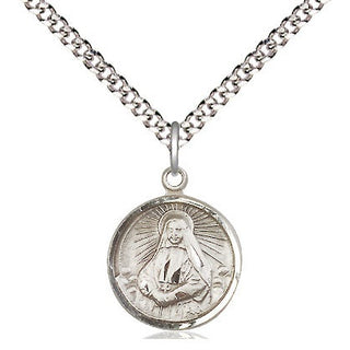 Pewter Saint Cabrini Medal Religious and Catholic Jewelry Engraved Catholic Saint Jewelry