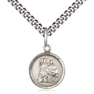 Sterling Silver Saint Raphael Medal Religious and Catholic Jewelry Engraved Catholic Saint Jewelry