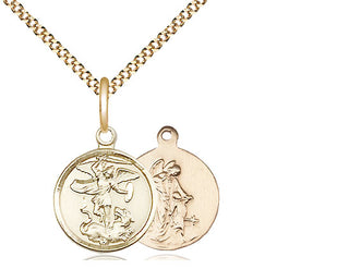 14kt Gold Filled Saint Michael the Archangel Medal Religious and Catholic Jewelry