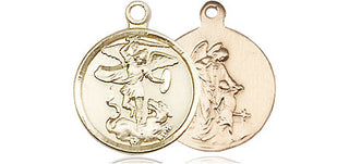 14kt Gold Saint Michael the Archangel Medal