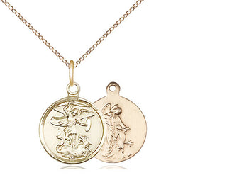 14kt Gold Saint Michael the Archangel Medal
