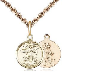 14kt Gold Saint Michael the Archangel Medal